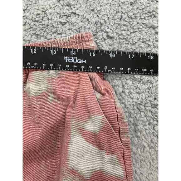 Unbranded (L) Large Drawstring Pull-cord Pull Red Gray Denim Cargo Jean Pants - Picture 9 of 13